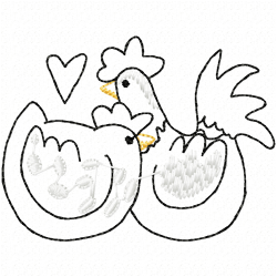 Chickens And Roosters Embroidery Design 9 Chickens And Roosters Embroidery Design 9